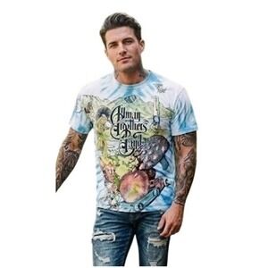Vintage 1995 Allman Brothers Band Tour Shirt Wild Oats Tie Dye‎ Large L USA Made